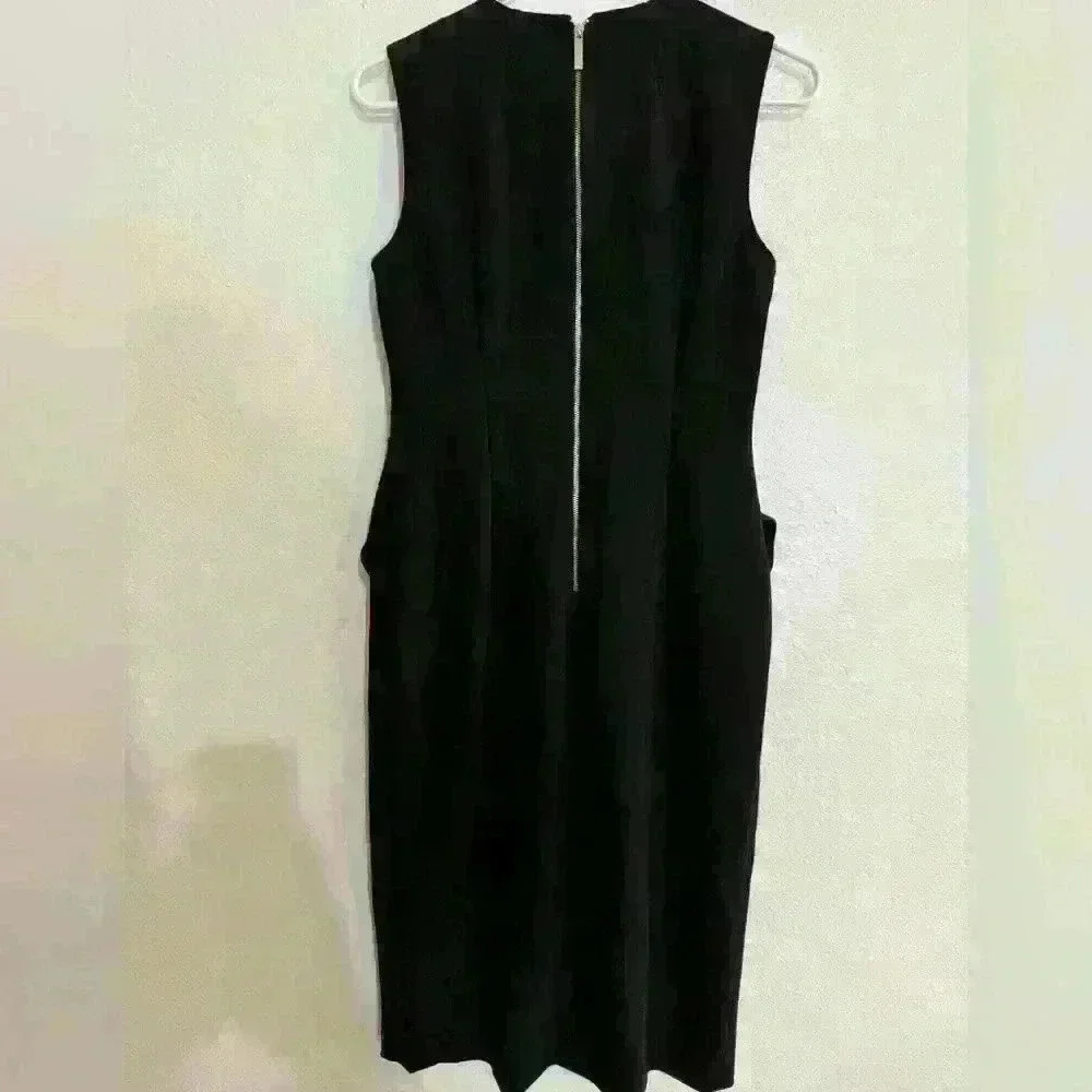 Calvin Klein Black Ruffle Front Dress - Picture 4 of 6